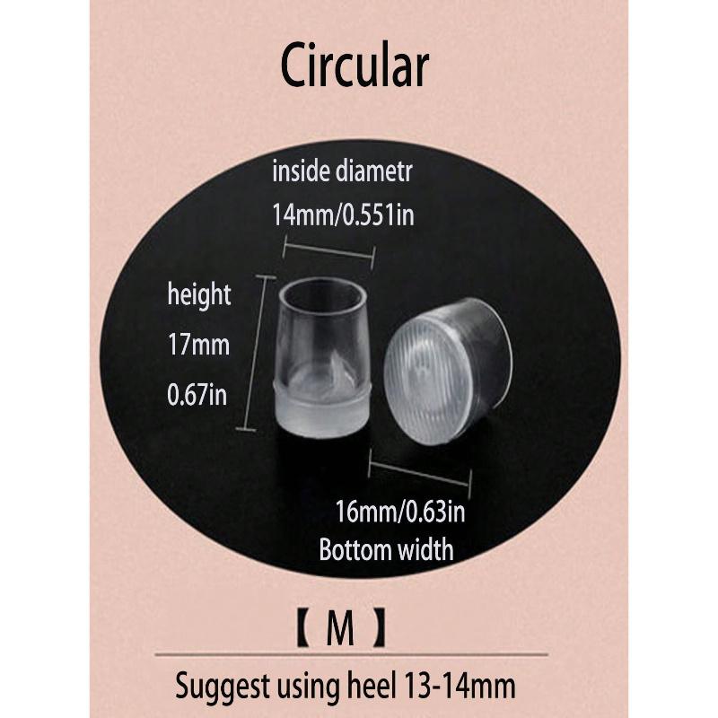 1 Pair High Heel Protectors, Replacement Stiletto Tip Covers, Quiet Anti-Noise Strips, Wear-Resistant Heel Repair Pad, Sole Protector