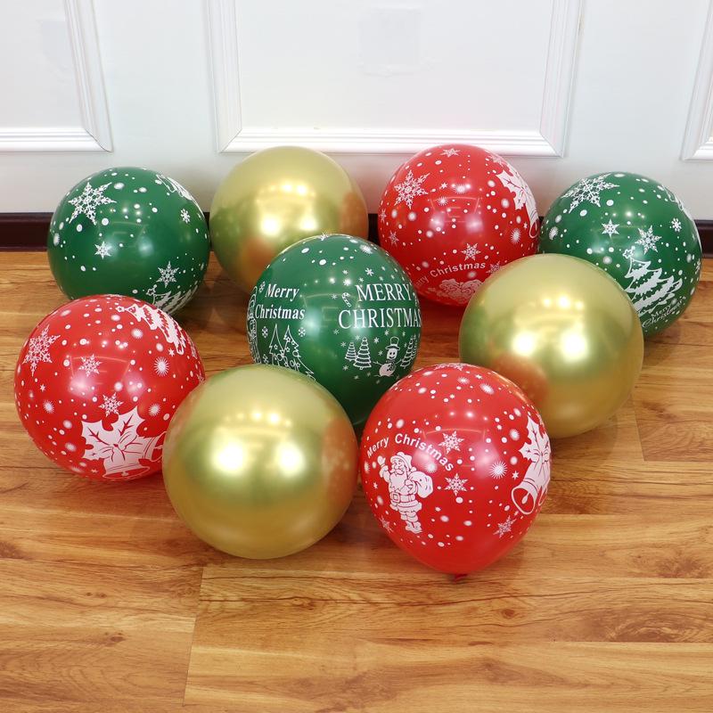 Decorazioni Palloncini di Natale con Paillettes Fiocco di Neve per Eventi