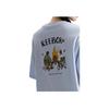 Reebok Fashionable Comfortable Versatile Casual Loose Short Sleeve T-Shirt Unisex Tops Light-Blue 24SRM427UGB1