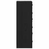 Highboard In Black Oak Look 35 X 37 X 109 Cm Particleboard