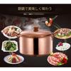 Bayosou Pure Copper Pot, Copper Soup Pot, Handmade, Thick, Stew Pot, Deep, Thick, Suitable for Breakfast, Gas Stove, Induction, Easy To Clean, Traditi