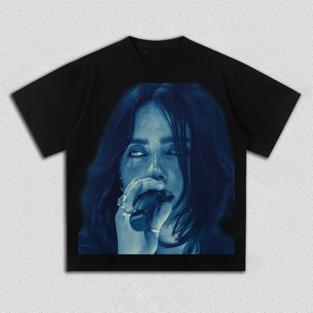 Billie Eilish Y2k Graphics Cotton Unisex Shirt 2026 New Short Sleeve Unisexs Womens Fashion Hiphop 2026 Summer Tshirt Fan Gifts