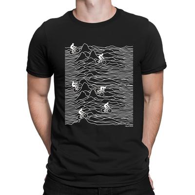 CYCLING RADIOWAVES Herren Uknown Pleasures T-Shirt Joy Division Parodie