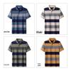 ROMON Men's Striped Short-Sleeve Polo Shirt