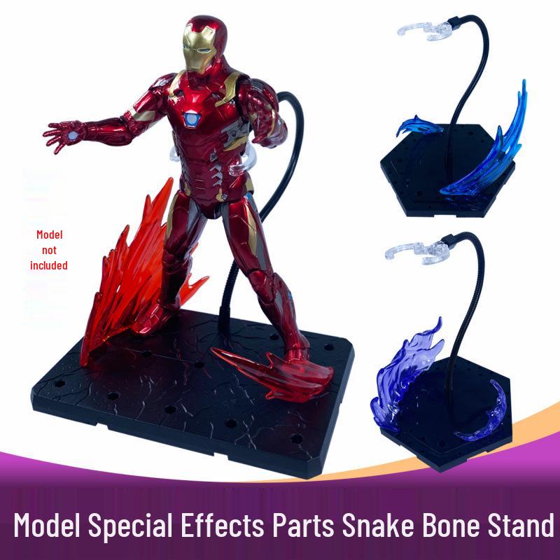 Snake Bone Fire Wind Poseable Stand: Special Effects Display for Gundam Model or Anime Figure Statue Aura.