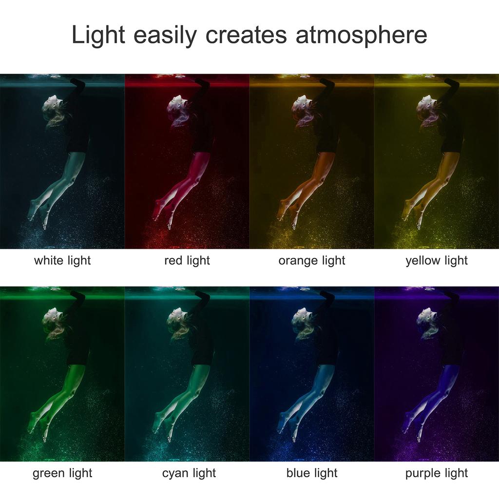 Andoer SL 20 Waterproof RGB Fill Light LED Video Light 8 Lighting Modes CRI95+ Dimmable IPX8 Underwater 40M Built in