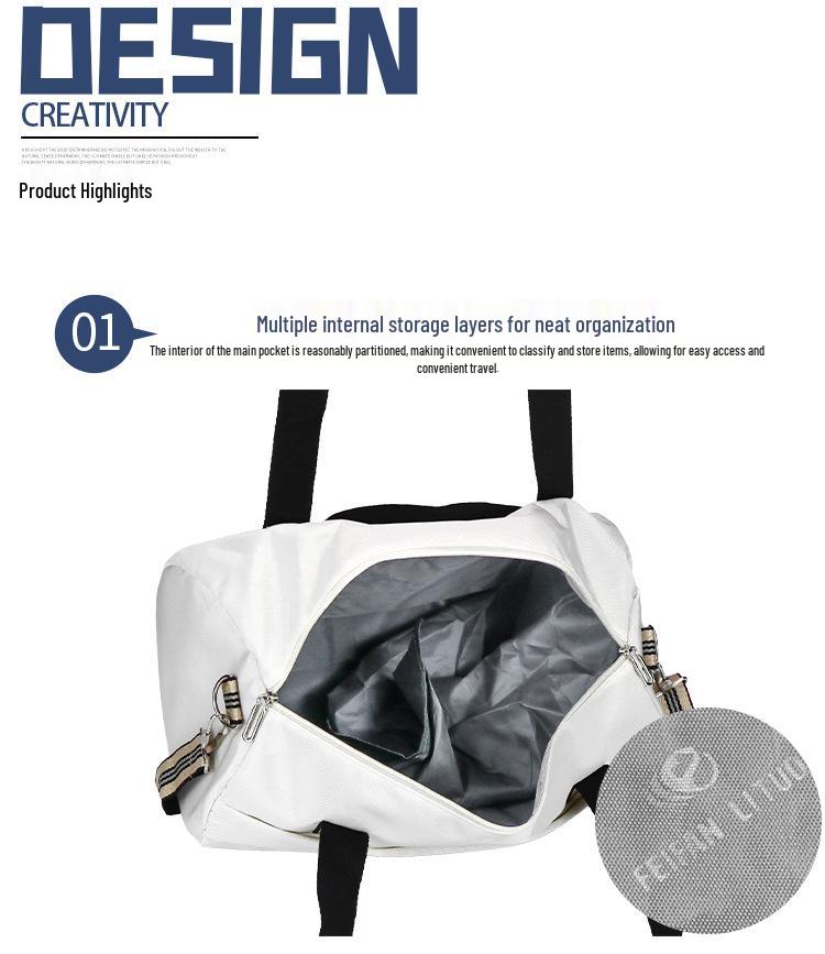Herbst Einseitige Reisetasche mit Trocken-/Nass-Trennung – Stilvolle Umhängetasche für Fitness- und Mutterschaftsbedürfnisse