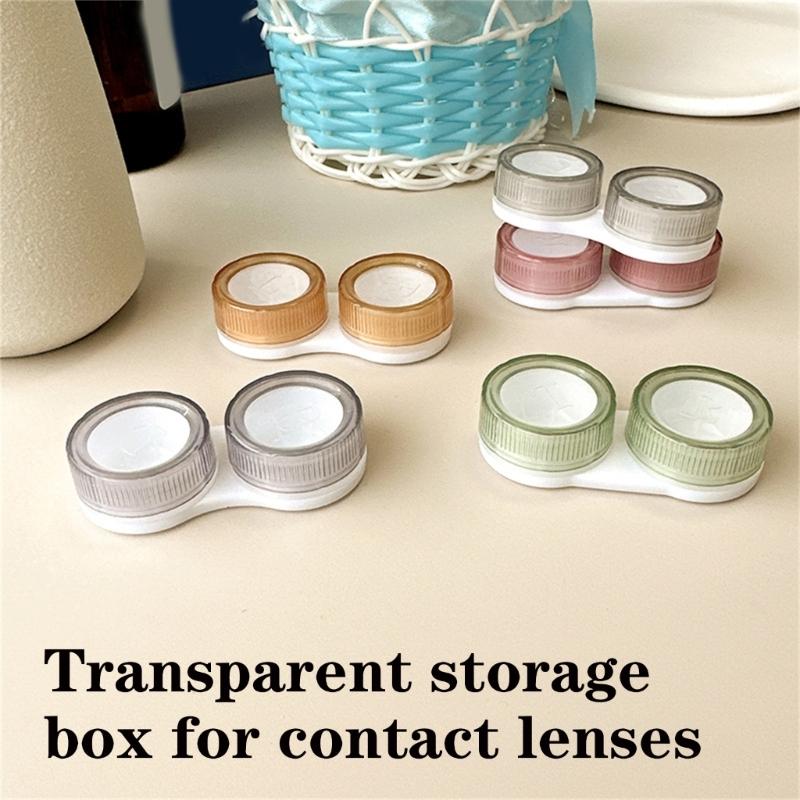 Double Layer Contact Lenses Storage Box With Secure Seal Lightweight ABS Storage Box For Outdoor Travel