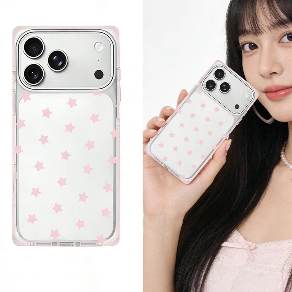 High-Grade Crystal Star iPhone 15 17/16 Pro Max Anti-Fall Case