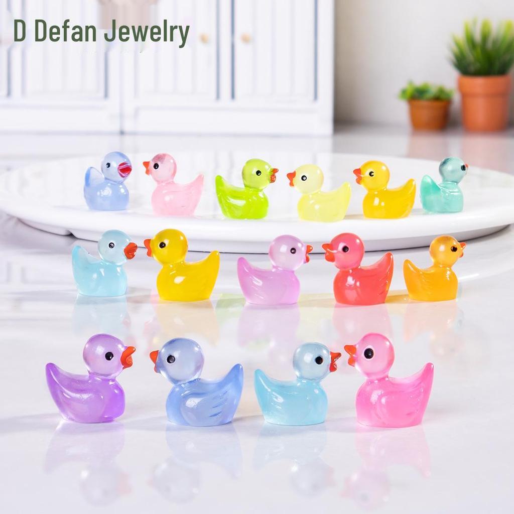 Pryskyřičná svítící kachna DIY komponenty pro šperky a vlasové doplňky