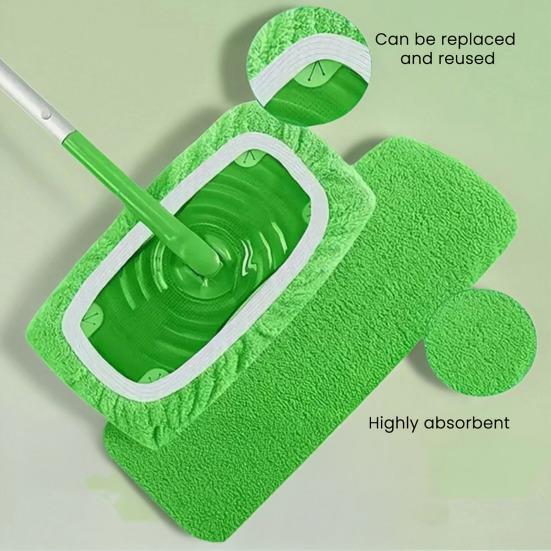 5Pcs Mop Cover Soft Coral Velvet Fabric Strong Water Absorption Quick Clean No Lint Electrostatic Adsorption Dust Hair Removal Mop Cloth