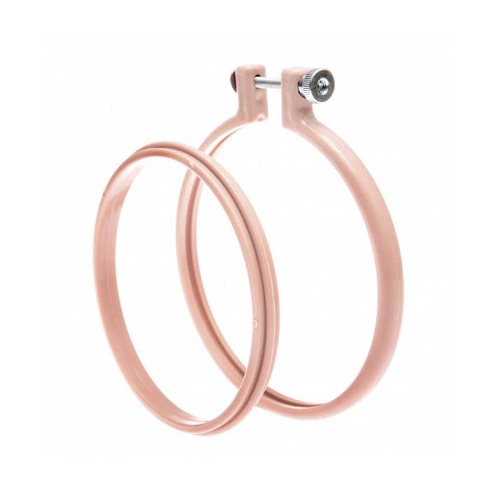 Tambour à broderie - Rose - Ø 10,1 cm - Plastique - Mixte - Intérieur