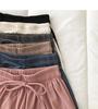 Women's Autumn Elastic Waist Wide-Leg Pants—Korean Style, Loose, Slimming, Draping Long Pants, Solid Color, Casual Fit.