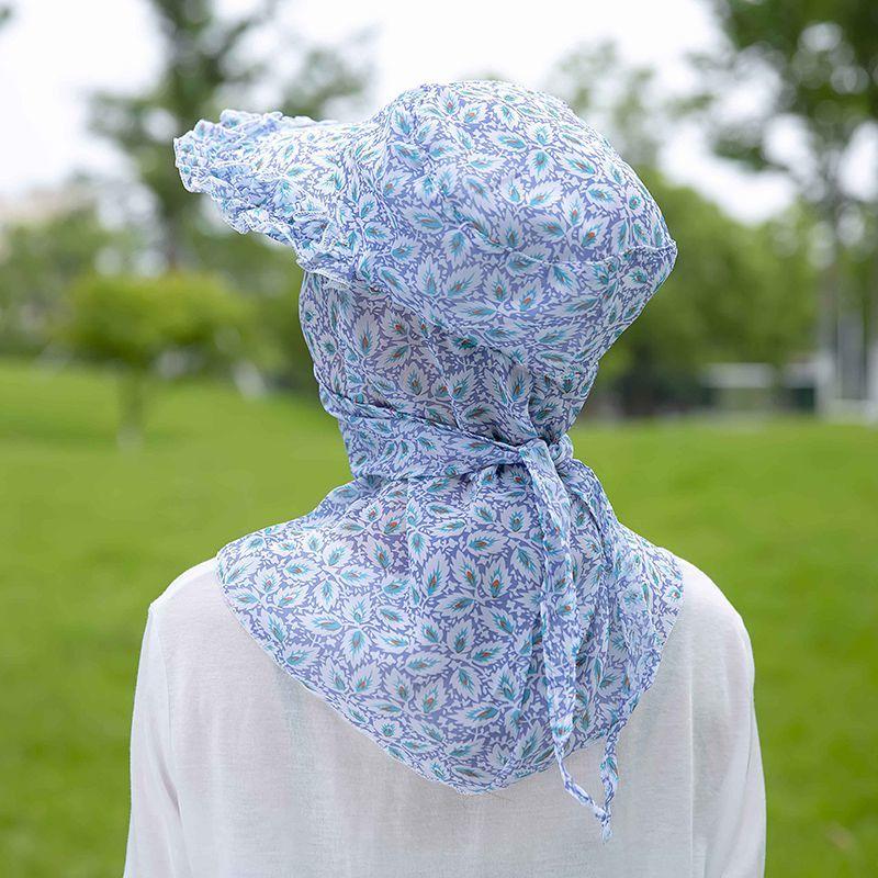 Pălărie de soare de vară pentru femei, pentru ciclism, în aer liber, pentru femei, care acoperă fața, protecție UV, pălărie de plajă cu margine mare