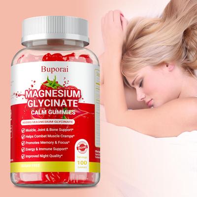 GZVH-400mg Magnesiumglycinat Gummibärchen zur Schlafunterstützung & Muskelkrampf-Linderung | Hoch absorbierende Formel mit Vitamin B6