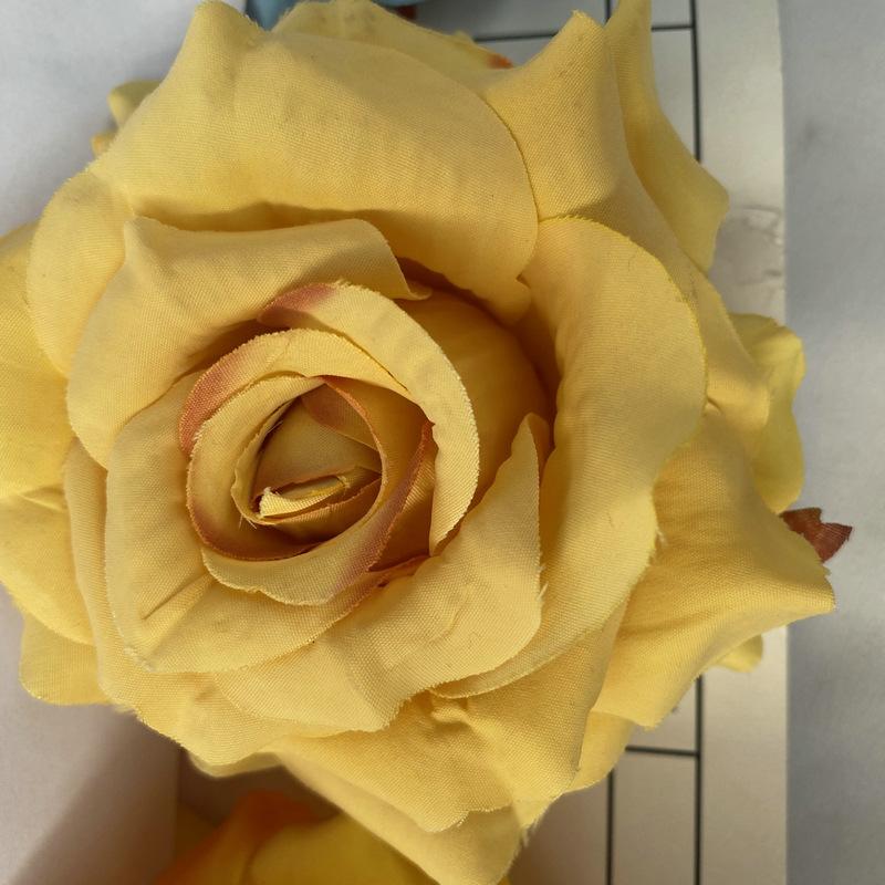 11cm Large Rose Head Imitation Flower Home Garden Potted Wedding Artificial Flower Wall Background Decorative Cloth Flower