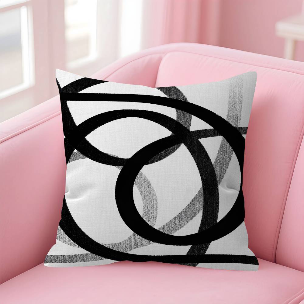 Minimalism Black And White Pillowcases Home Bedding Decorative Pillow Cover Wedding Super Soft Pillow Case