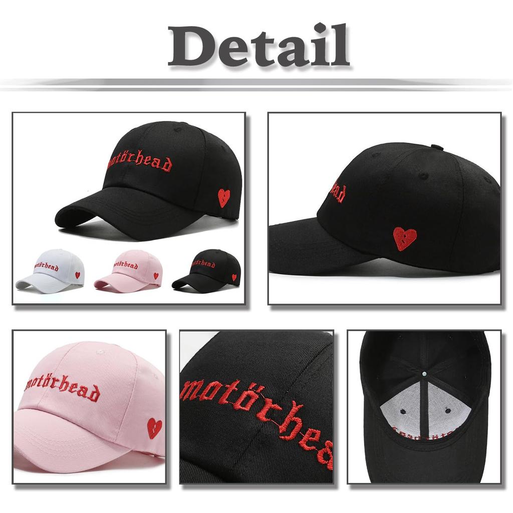 Embroidered Heart Design Free Casual CZ803 [White Fang] Hat, Size, Sports, Cap, Men's, Women's, (Black)