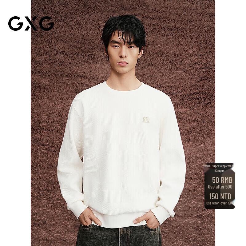 

GXG Men s Textured Jacquard Crew Neck Sweatshirt XL
