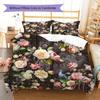 Vintage Floral Bird Pattern Bedding Quilt Set Quilt Cover Pillowcase Home Decoration Gift (1 * duvet cover + 2 * pillowcase, without core)
