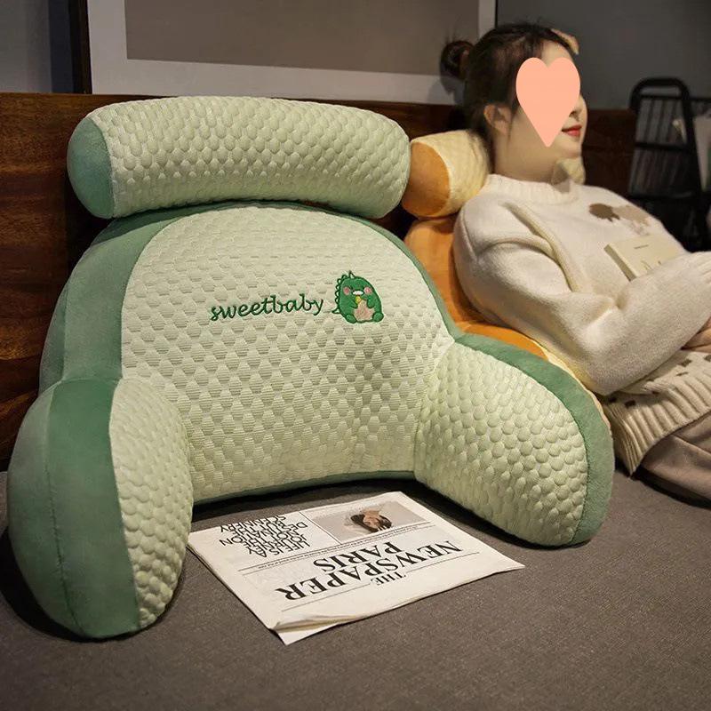 Ice Bean Soft Headboard Cushion: Protective Lumbar Support and Reading Pillow for Pregnant Women, Sofas, Beds, and Dorms.