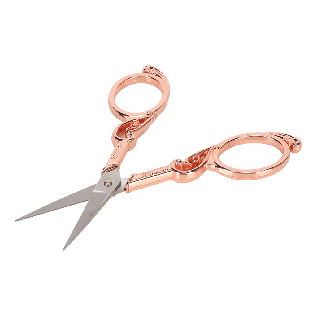 Vintage Scissors Stainless Steel Carved Handle Effort Saving Multifunction Craft Scissors for
