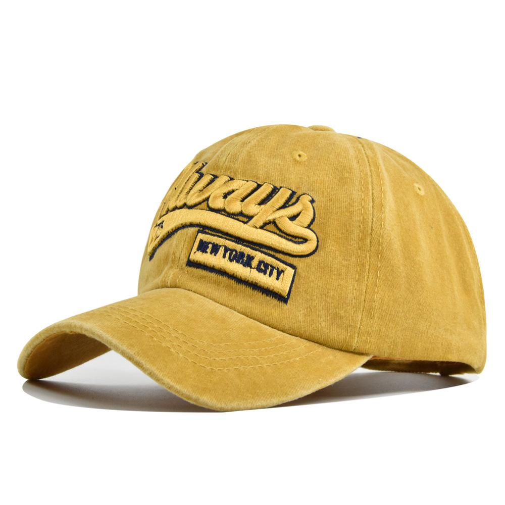 Vintage Washed Cotton Baseball Cap, Always 75 New York City Embroidery Adjustable Distressed Dad Hat for Men Women Outdoor Sun Hat