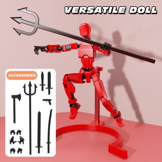 3D-Magnet-Actionfiguren-Set mit beweglichen Gelenken, 3D-gedrucktes DIY-Montage-Dummy-Spielzeug, Ganzkörper-Aktivitätsroboter, Action-Gaming-Figuren