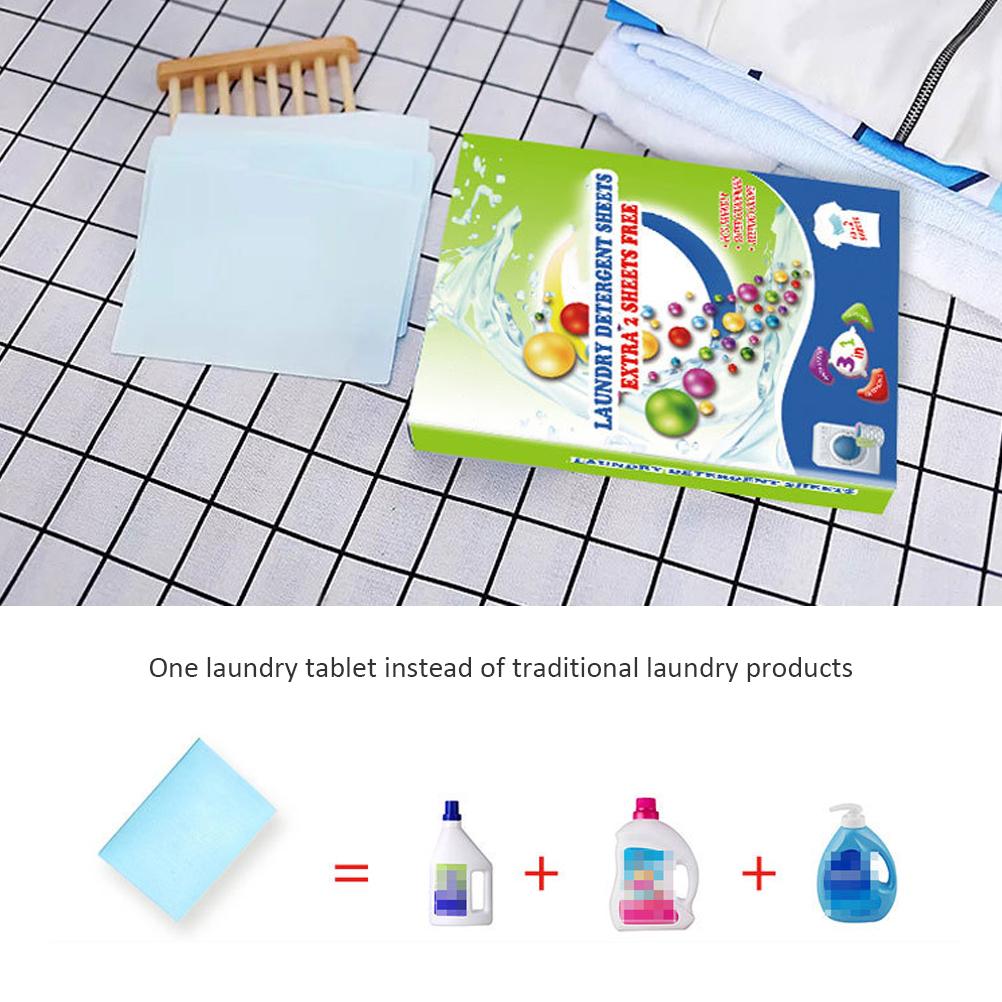 Nano Concentrated Laundry Tablets Portable Laundry Paper Deep Cleaning Laundry Tablets