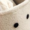 1 pezzo Cesto portaoggetti grande capacità a forma di pecora dei cartoni animati, spesso peluche poliestere, cesto portabiancheria con manici per un facile trasporto