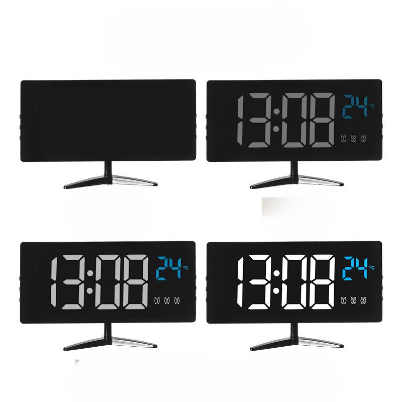 Simple Clock Upgrade Electronic Clock with Same Screen Temperature Display Three Sets of Alarm Clocks Gift Clocks