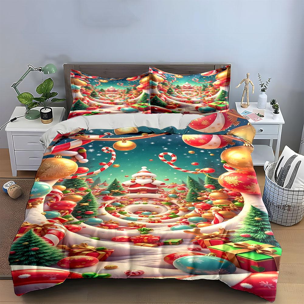 Festive Wonderland Dreams Bedding Sets Duvet Cover Sets Duvet Covers Pillowcases(1*Duvet Cover 2*Pillowcases Without Duvet Insert)