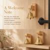 Wall Mount Magnetic Doorbell Wooden Base Wind Chime Clear Sound Brass Bell  Entry Reminder