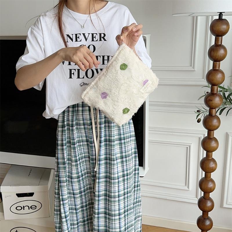 Lace flower dopamine vest underarm bag Korean version cosmetic bag shopping large capacity shoulder bag