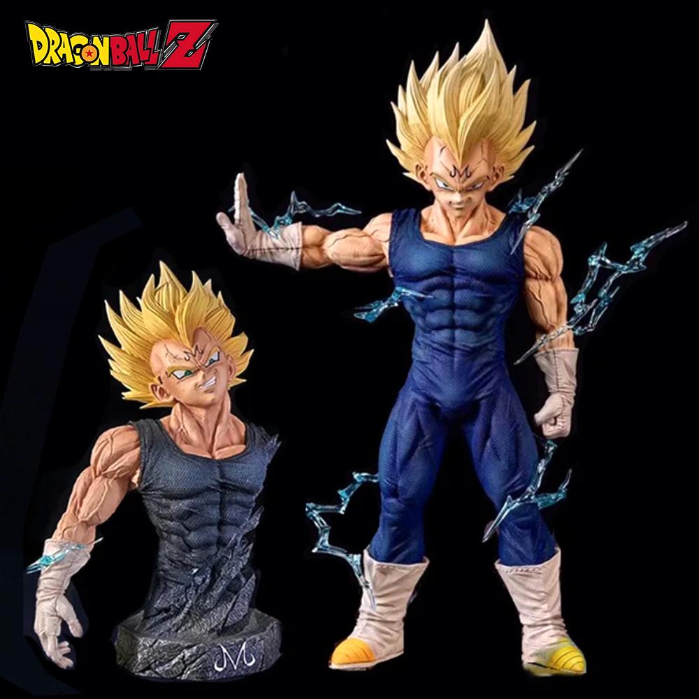 27cm/10.63in Anime Dragon Ball Figure Majin Vegeta Action Figures Pvc Statue Desktop Ornamen Collection Model Toys Gifts Round Sensory Compression