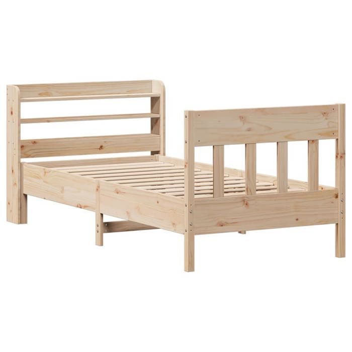 VidaXL Cadre de lit sans matelas 90x200 cm bois de pin massif 3307014