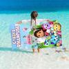 Gabby's Puppenhaus Badetuch 3D Gedruckt Mikrofaser Weich Wasserabsorbierend Atmungsaktiv Für Mädchen Kinder Dekoratives Cartoon Strandtuch