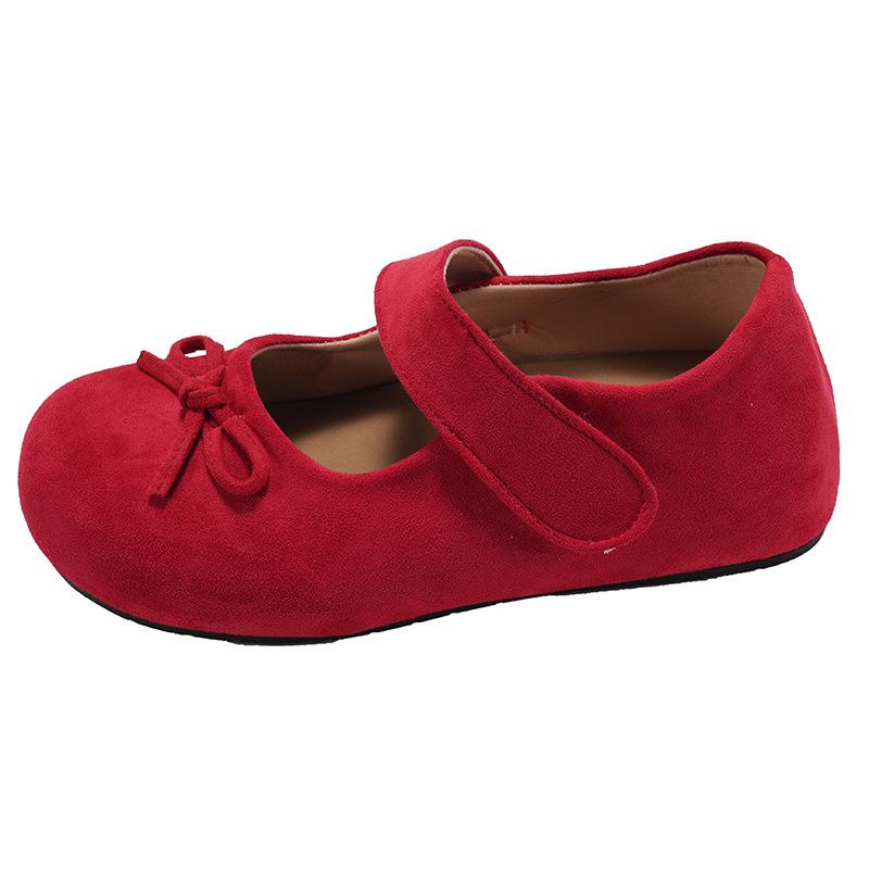 Fashion Versatile Bow Spring Mary Jane Shoes Children's Summer 2025 New with Skirt Flat Single Shoes Tide