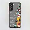 Matný kryt s motivem sněhu a veselými Vánocemi pro Samsung Galaxy S22 S20 S21 FE S10 S9 Plus S8 Capa Note 20 Ultra 10 Lite Phone Fundas