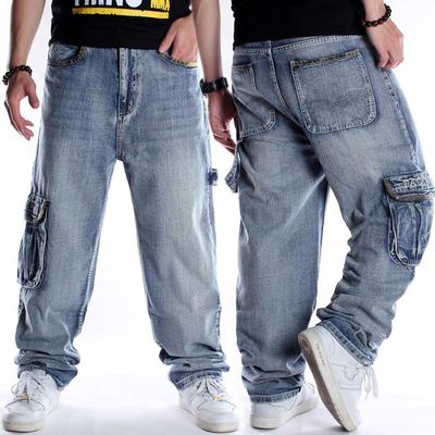 Men's Fashion Pants Embroidery Denim Trousers Jeans Printed Hip Hop Jeans Street Jeans