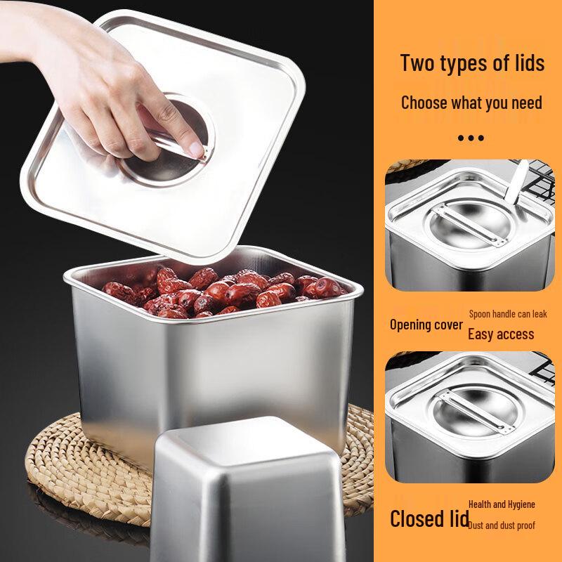 Stainless Steel Square Condiment Pot