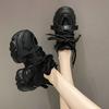 Fashion Women High Platform Sneakers 2025 New Autumn Breathable Chunky Dad Casual Shoes 7.5CM Thick Sole Trainers Leather Sneakers Woman