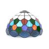 Bohemian Style Stained Glass Lamp Shade - Handcrafted Mosaic Pattern, 25cm Width , Perfect for Table/Floor Lamps