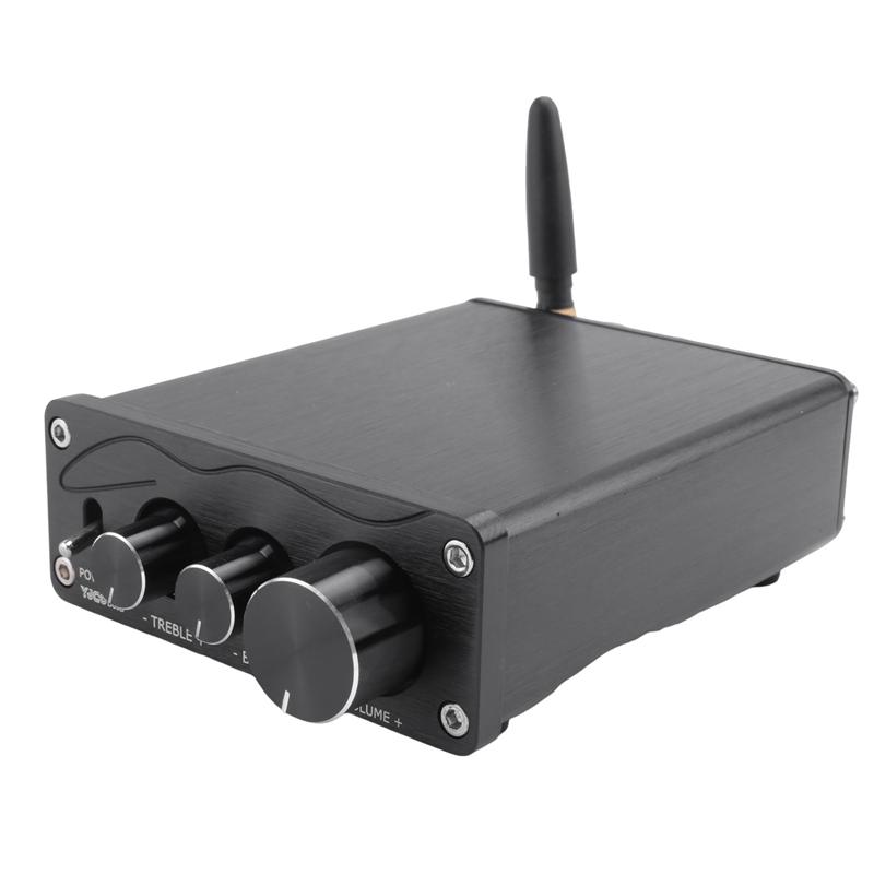 B03B-Hifi Sound Amplifier MA12070 80Wx2 Bluetooth 5.0 Stereo Audio Power Amplifier For Home Theater Karaoke Amplifiy-Black Durab