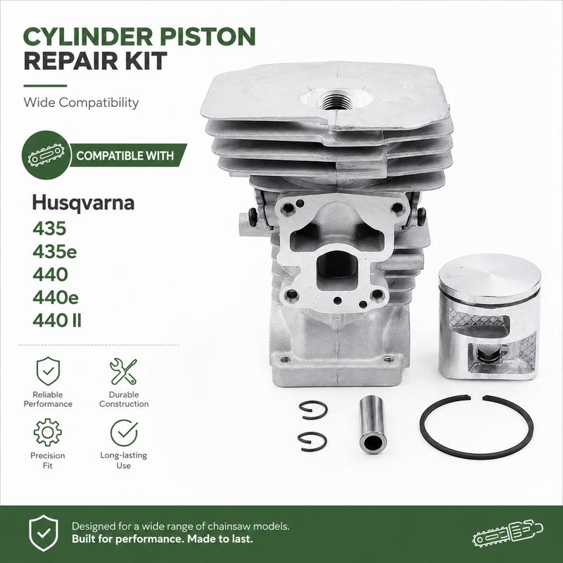 41mm Cylinder Piston Repair Kit For Husqvarna 435 435e 440 440e 440 II Chaaw Parts Tune Up Kit Spark Plug Fuel Line Carb Kit