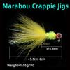 6 STÜCKE 6 Farben Marabou Crappie Jigkopf Haken Eisfischen Panfish Sonnenfisch Forelle Walleye Angelköder Haken