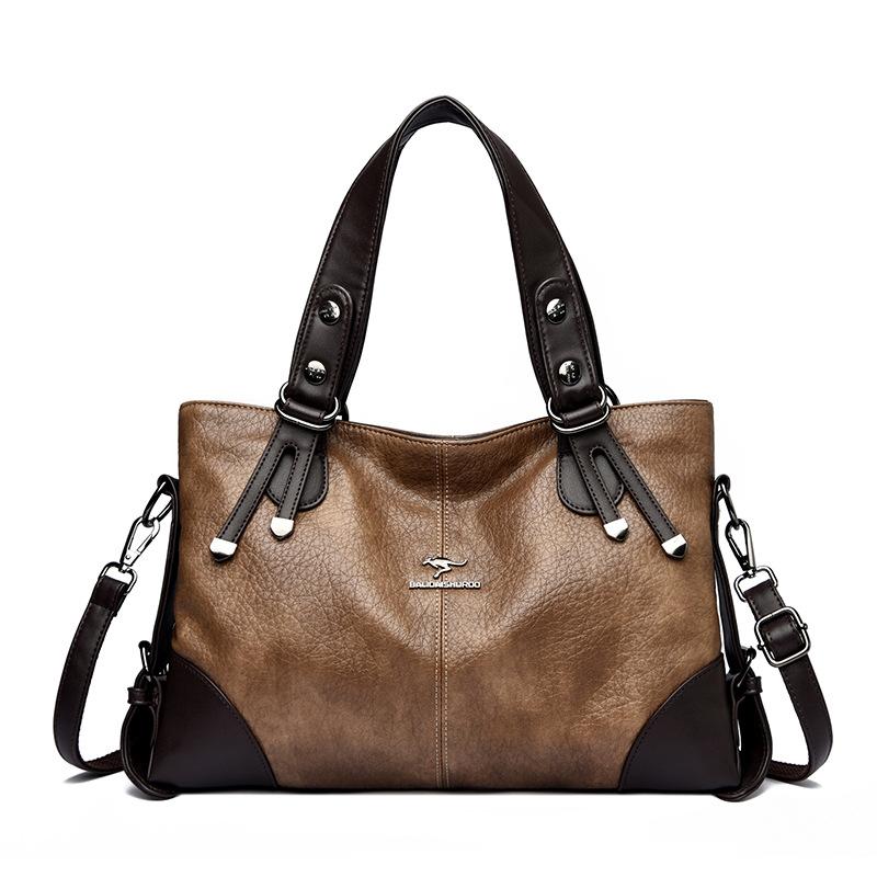 Luxury Designer Handbags for Women 2026 Vintage Large Pu Leather Woman Tote Bag Brand Hand Bags Ladies Shoulder Crossbody Bags