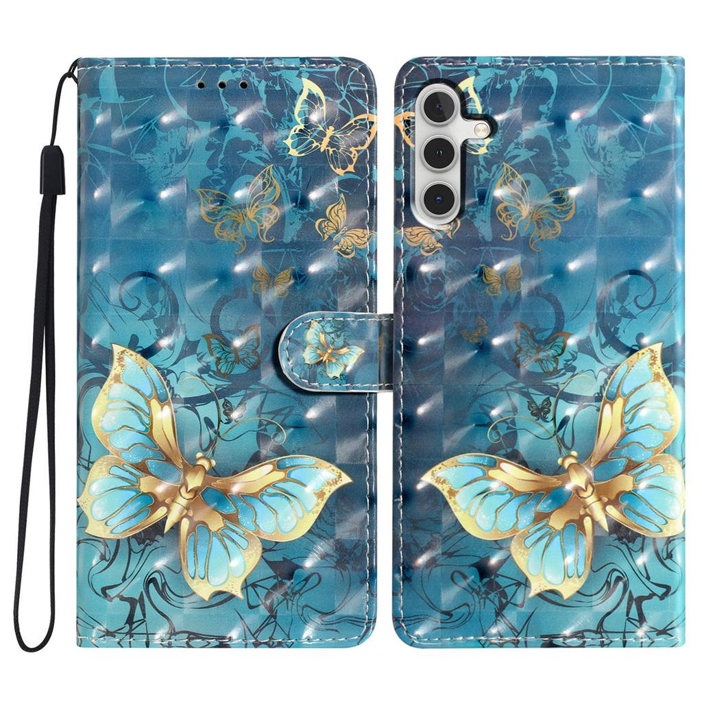 For Samsung Galaxy A16 5G/A16 4G Case PU Leather 3D Pattern Printing Wallet Phone Cover