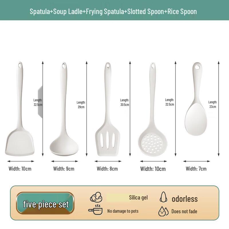 ZISIZ 5-Piece Silicone Kitchen Utensil Set