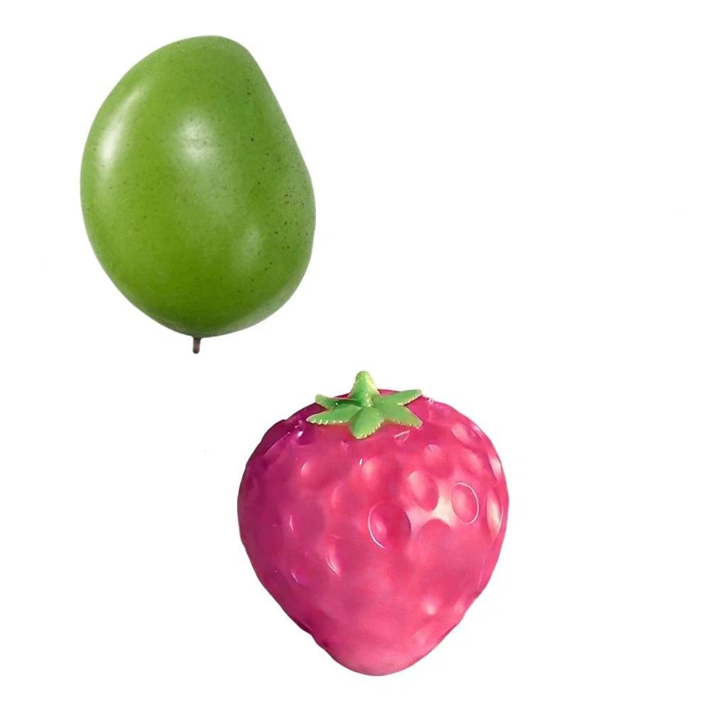 Mango Squishy Slow Rising Crystal Stress Relief Toy, Stress Ball Strawberry Fruit Squishies Sensory Fidget Toys For Adults Gifts